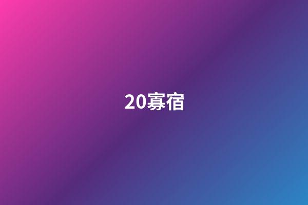 20.寡宿