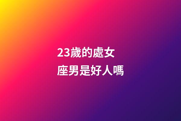 23歲的處女座男是好人嗎-第1張-星座運勢-玄機派