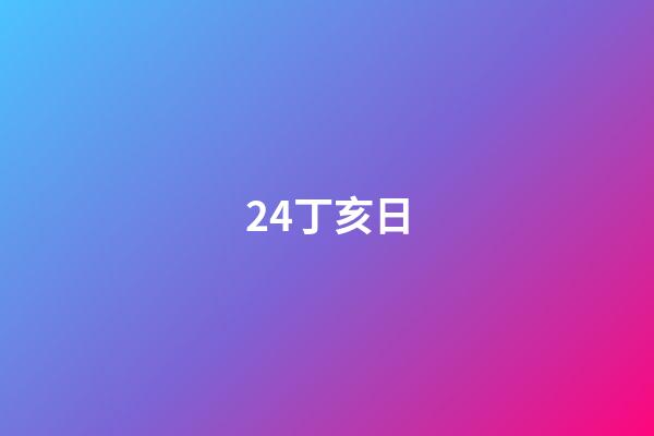 24.丁亥日