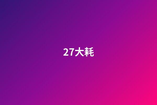27.大耗