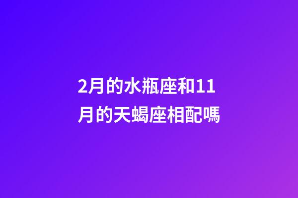2月的水瓶座和11月的天蝎座相配嗎-第1張-星座運勢-玄機派