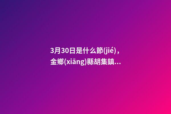 3月30日是什么節(jié)，金鄉(xiāng)縣胡集鎮(zhèn)舉辦首屆梨花節(jié)