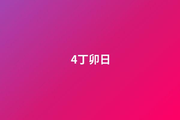 4.丁卯日