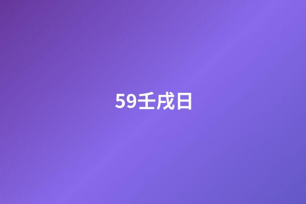 59.壬戌日
