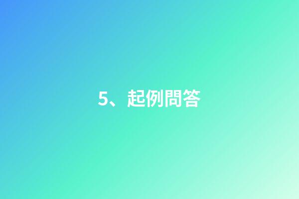 5、起例問答