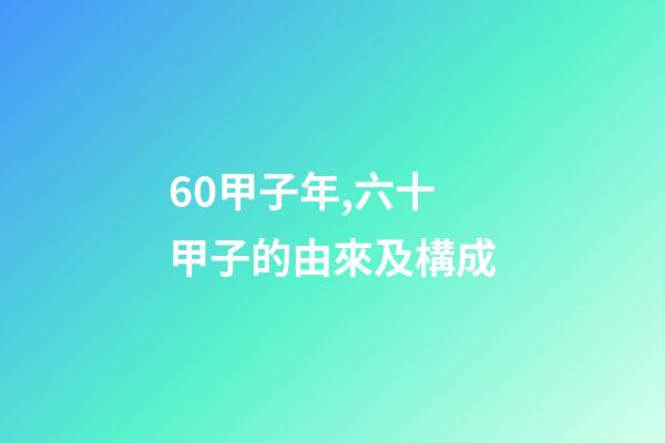 60甲子年,六十甲子的由來及構成-第1張-觀點-玄機派