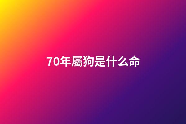 70年屬狗是什么命(70年屬狗女一生命運如何？)