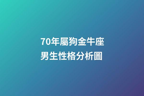 70年屬狗金牛座男生性格分析圖-第1張-星座運勢-玄機派