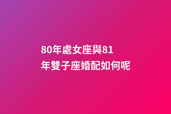 80年處女座與81年雙子座婚配如何呢-第1張-星座運勢-玄機派