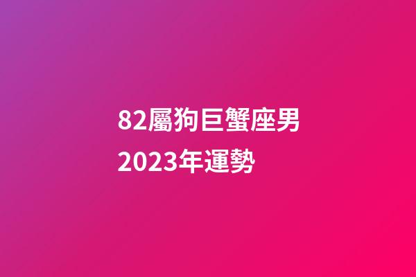 82屬狗巨蟹座男2023年運勢-第1張-星座運勢-玄機派
