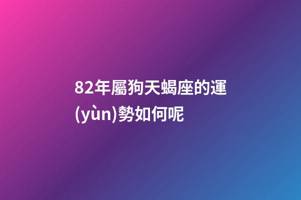82年屬狗天蝎座的運(yùn)勢如何呢