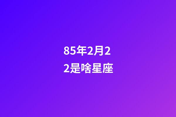 85年2月22是啥星座-第1張-星座運勢-玄機派