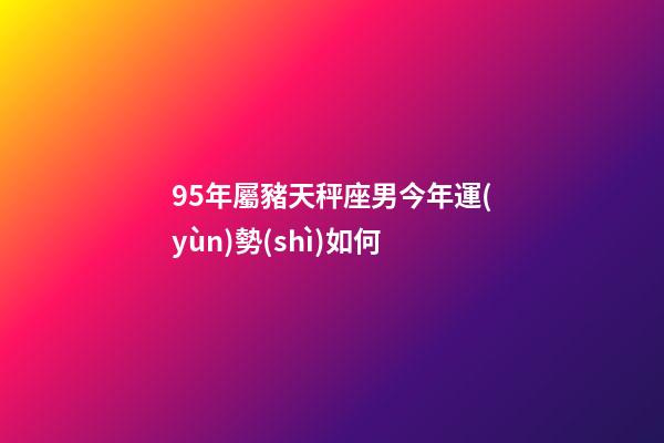 95年屬豬天秤座男今年運(yùn)勢(shì)如何-第1張-星座運(yùn)勢(shì)-玄機(jī)派