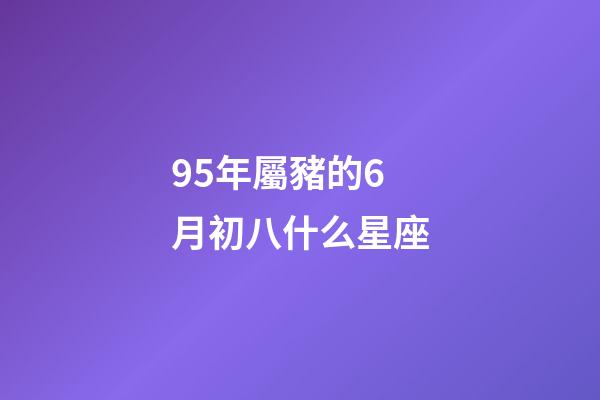 95年屬豬的6月初八什么星座-第1張-星座運勢-玄機派