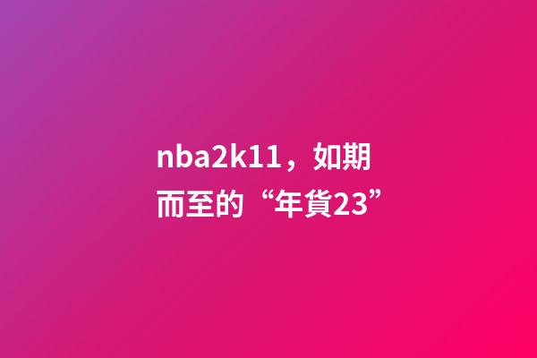 nba2k11，如期而至的“年貨23”-第1張-觀點-玄機派