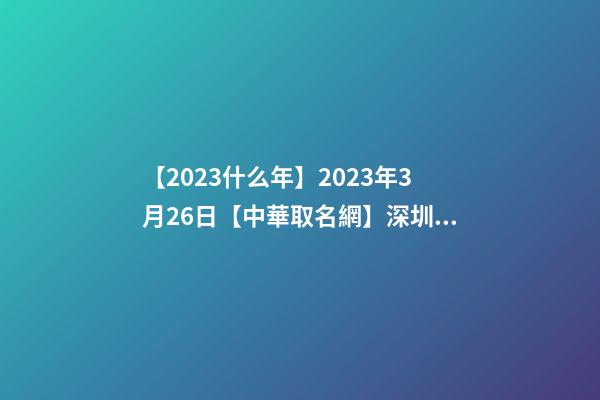 【2023什么年】2023年3月26日【中華取名網】深圳XXX有限公司簽約-第1張-公司起名-玄機派