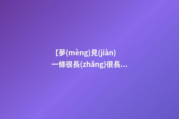 【夢(mèng)見(jiàn)一條很長(zhǎng)很長(zhǎng)的蛇】