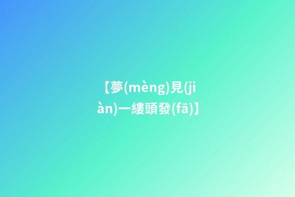 【夢(mèng)見(jiàn)一縷頭發(fā)】