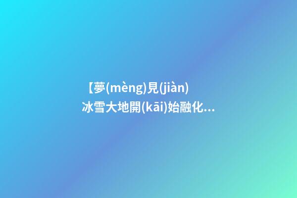 【夢(mèng)見(jiàn)冰雪大地開(kāi)始融化】