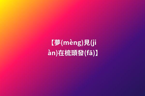 【夢(mèng)見(jiàn)在梳頭發(fā)】
