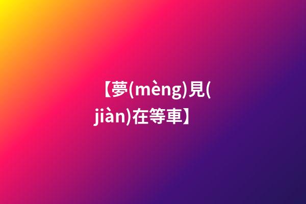 【夢(mèng)見(jiàn)在等車】