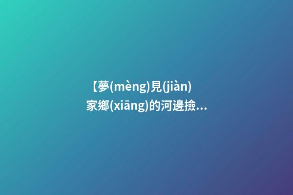 【夢(mèng)見(jiàn)家鄉(xiāng)的河邊撿鴨蛋】