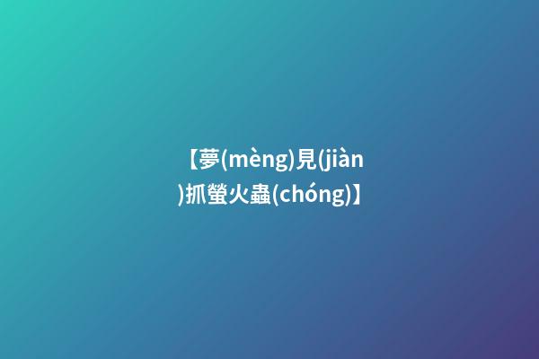 【夢(mèng)見(jiàn)抓螢火蟲(chóng)】