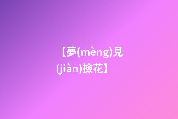 【夢(mèng)見(jiàn)撿花】
