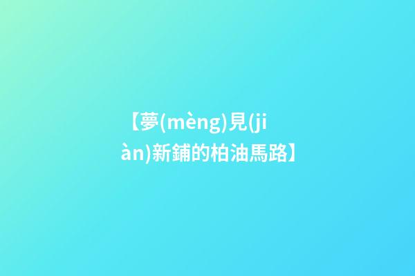 【夢(mèng)見(jiàn)新鋪的柏油馬路】
