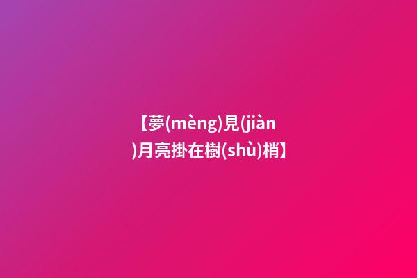 【夢(mèng)見(jiàn)月亮掛在樹(shù)梢】