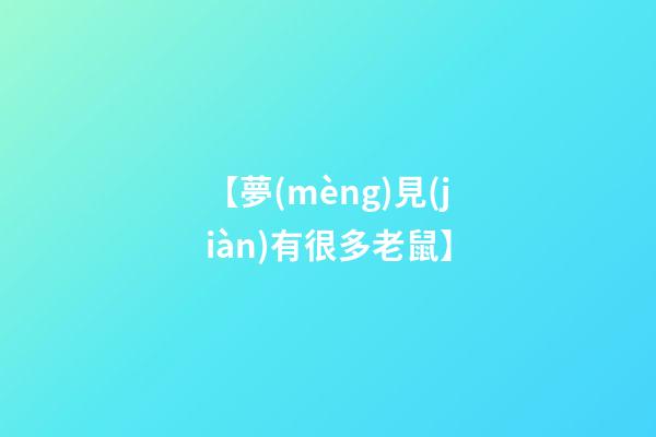 【夢(mèng)見(jiàn)有很多老鼠】