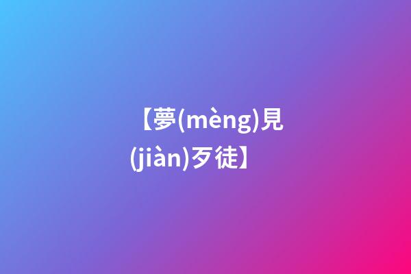 【夢(mèng)見(jiàn)歹徒】