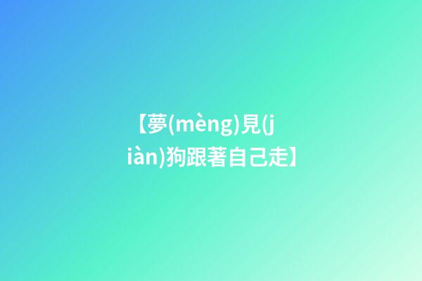 【夢(mèng)見(jiàn)狗跟著自己走】