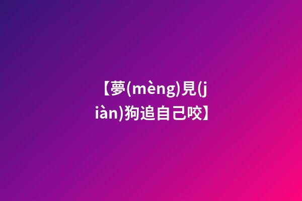 【夢(mèng)見(jiàn)狗追自己咬】