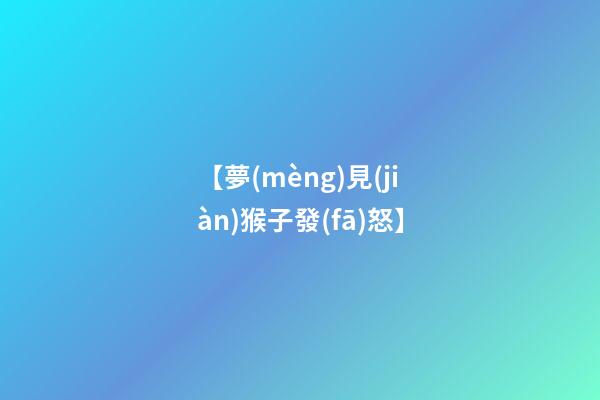 【夢(mèng)見(jiàn)猴子發(fā)怒】