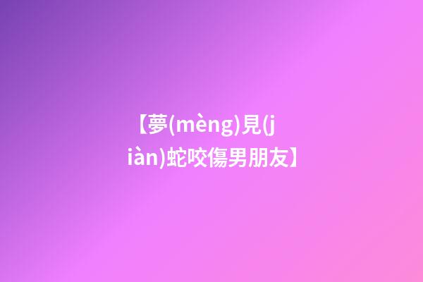 【夢(mèng)見(jiàn)蛇咬傷男朋友】