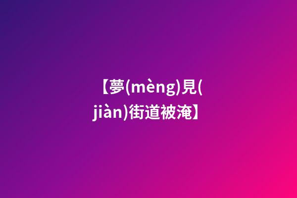 【夢(mèng)見(jiàn)街道被淹】