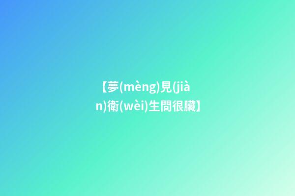 【夢(mèng)見(jiàn)衛(wèi)生間很臟】