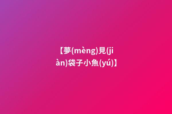 【夢(mèng)見(jiàn)袋子小魚(yú)】