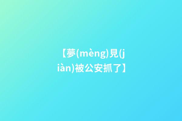 【夢(mèng)見(jiàn)被公安抓了】