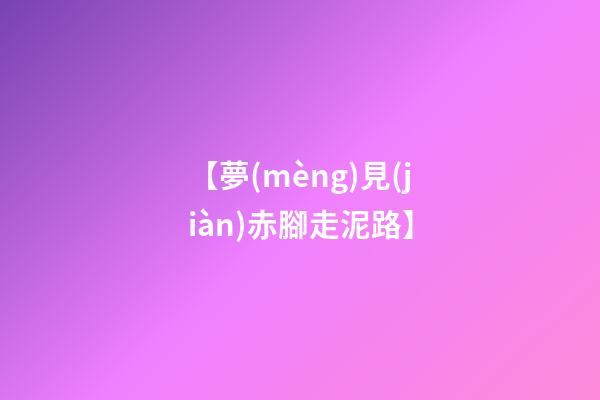 【夢(mèng)見(jiàn)赤腳走泥路】