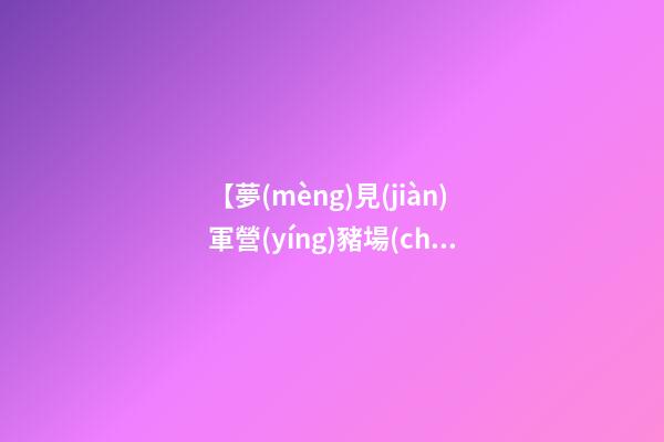 【夢(mèng)見(jiàn)軍營(yíng)豬場(chǎng)】