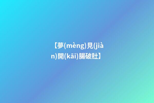 【夢(mèng)見(jiàn)開(kāi)腸破肚】