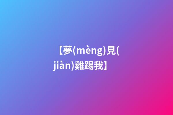 【夢(mèng)見(jiàn)雞踢我】