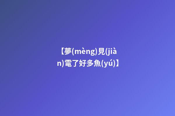 【夢(mèng)見(jiàn)電了好多魚(yú)】