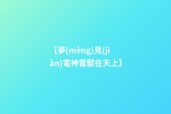 【夢(mèng)見(jiàn)電神雷獸在天上】
