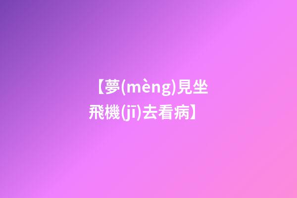 【夢(mèng)見坐飛機(jī)去看病】