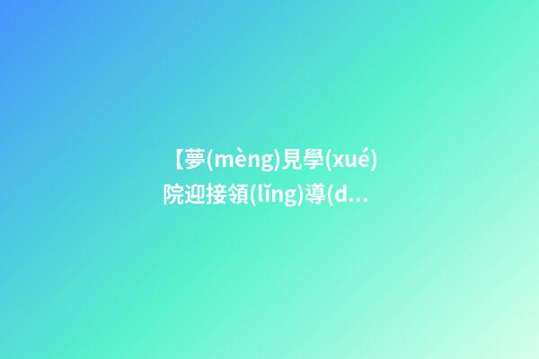 【夢(mèng)見學(xué)院迎接領(lǐng)導(dǎo)】