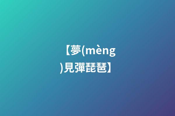 【夢(mèng)見彈琵琶】