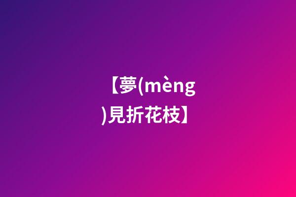 【夢(mèng)見折花枝】